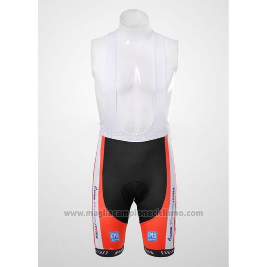 2012 Abbigliamento Ciclismo Katusha Bianco e Arancione Manica Corta e Salopette
